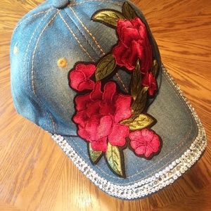 WOMEN'S FASHION BASEBALL CAP BEDAZZLE ADJUSTABLE